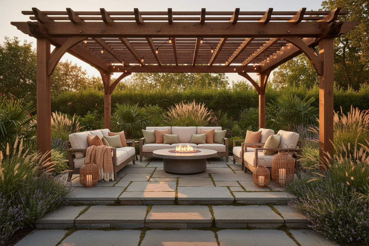 Golden Hour Patio Scene